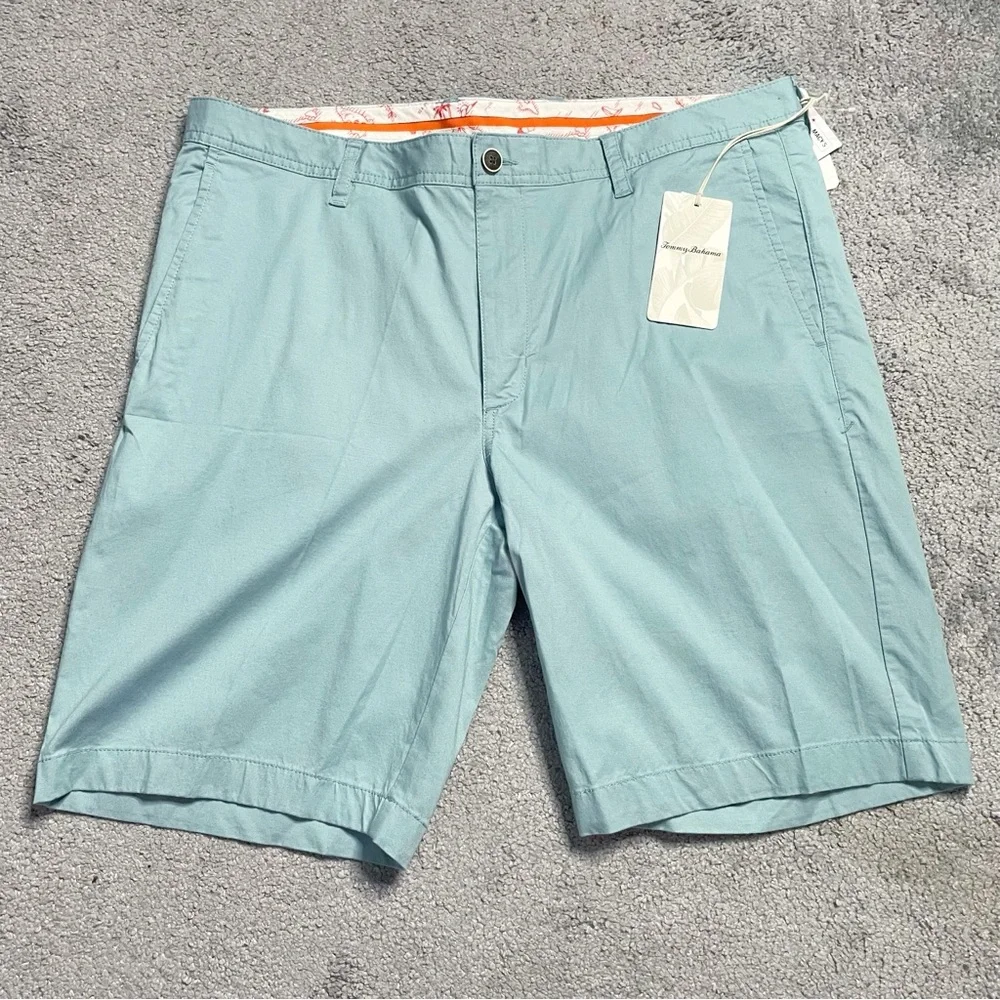 Tommy Bahama Boracay 38 Green Blue Flat Front Pockets Chino 10